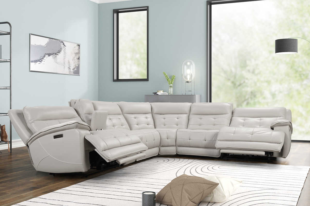 Starlight Sand sectional power recliner detail