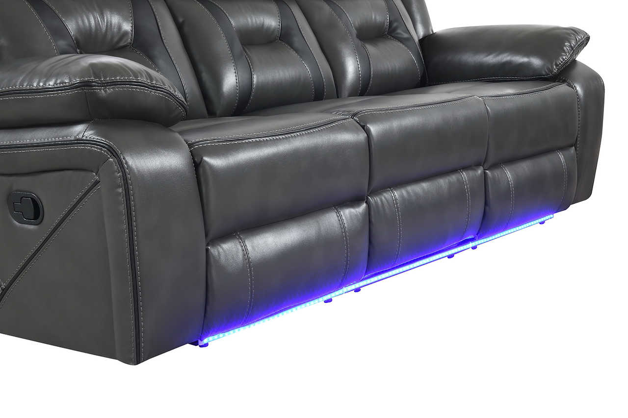 Concord reclining sofa set in living room setting