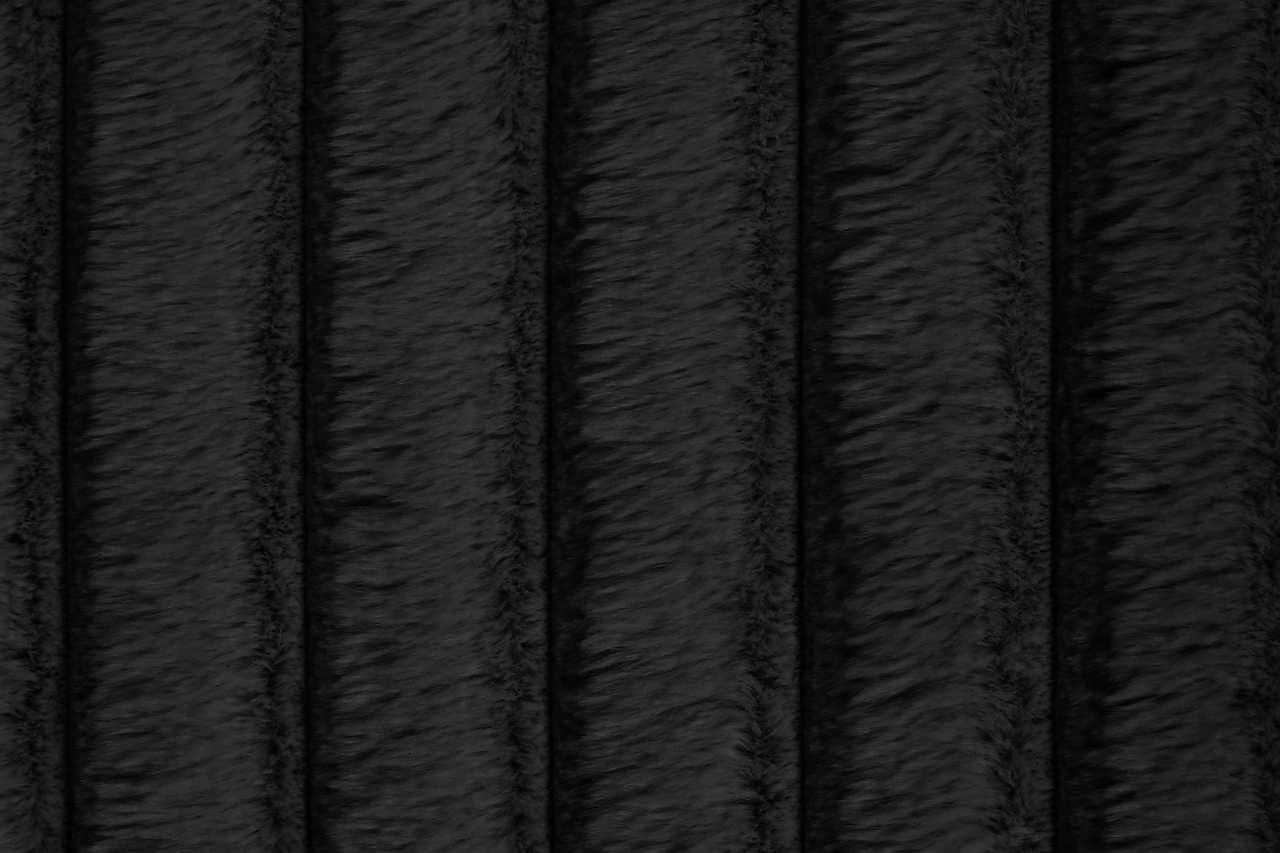 Black thick stripe fabric rocker recliner angled view
