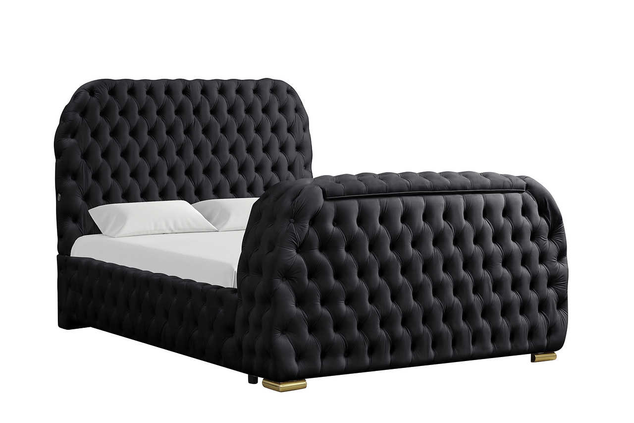 Bedroom setting with Royal black queen bed