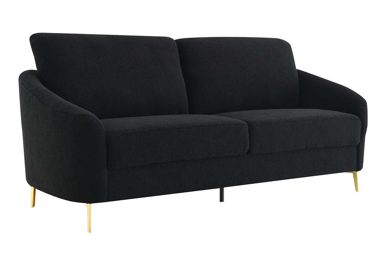 Close-up detail of Lila Black living room set upholstery and finish