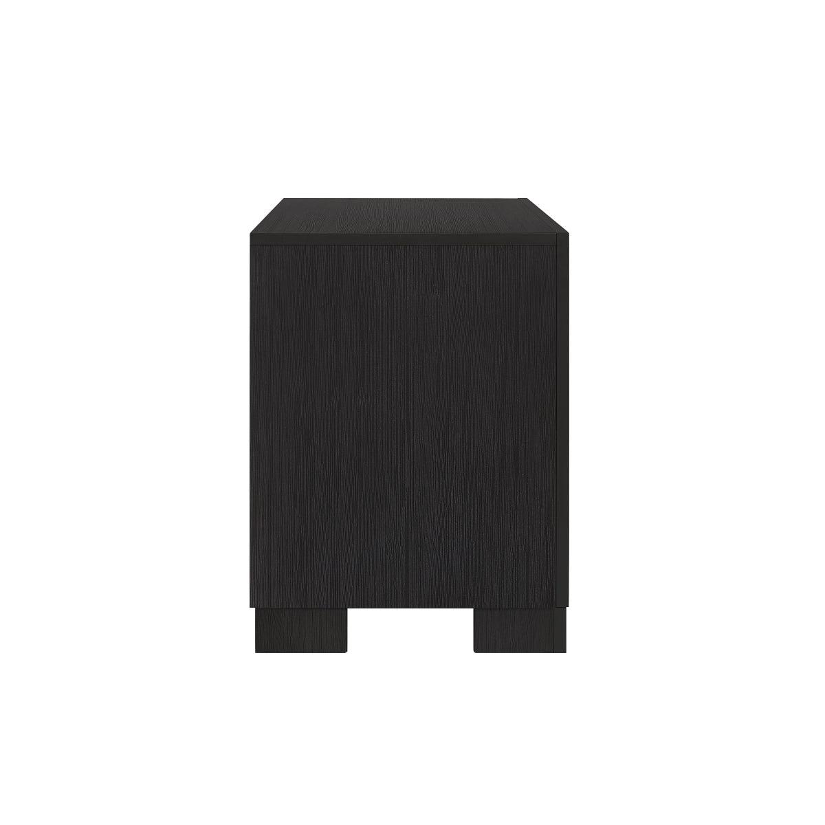 Bellante Black Bedroom Set with queen bed and bookcase storage headboard