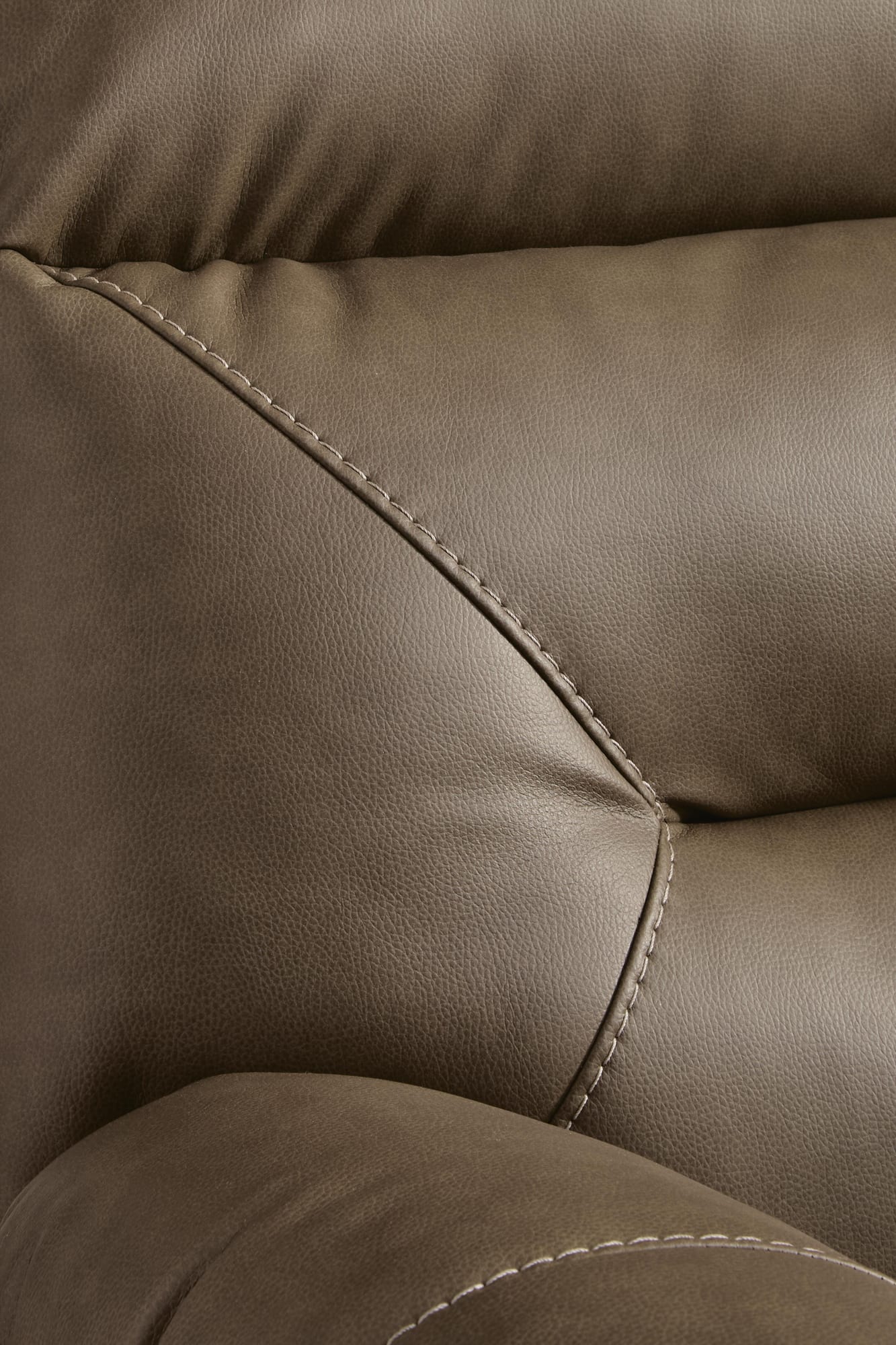 Elksworth Biscotti Faux Leather Recliner from Decor Furniture