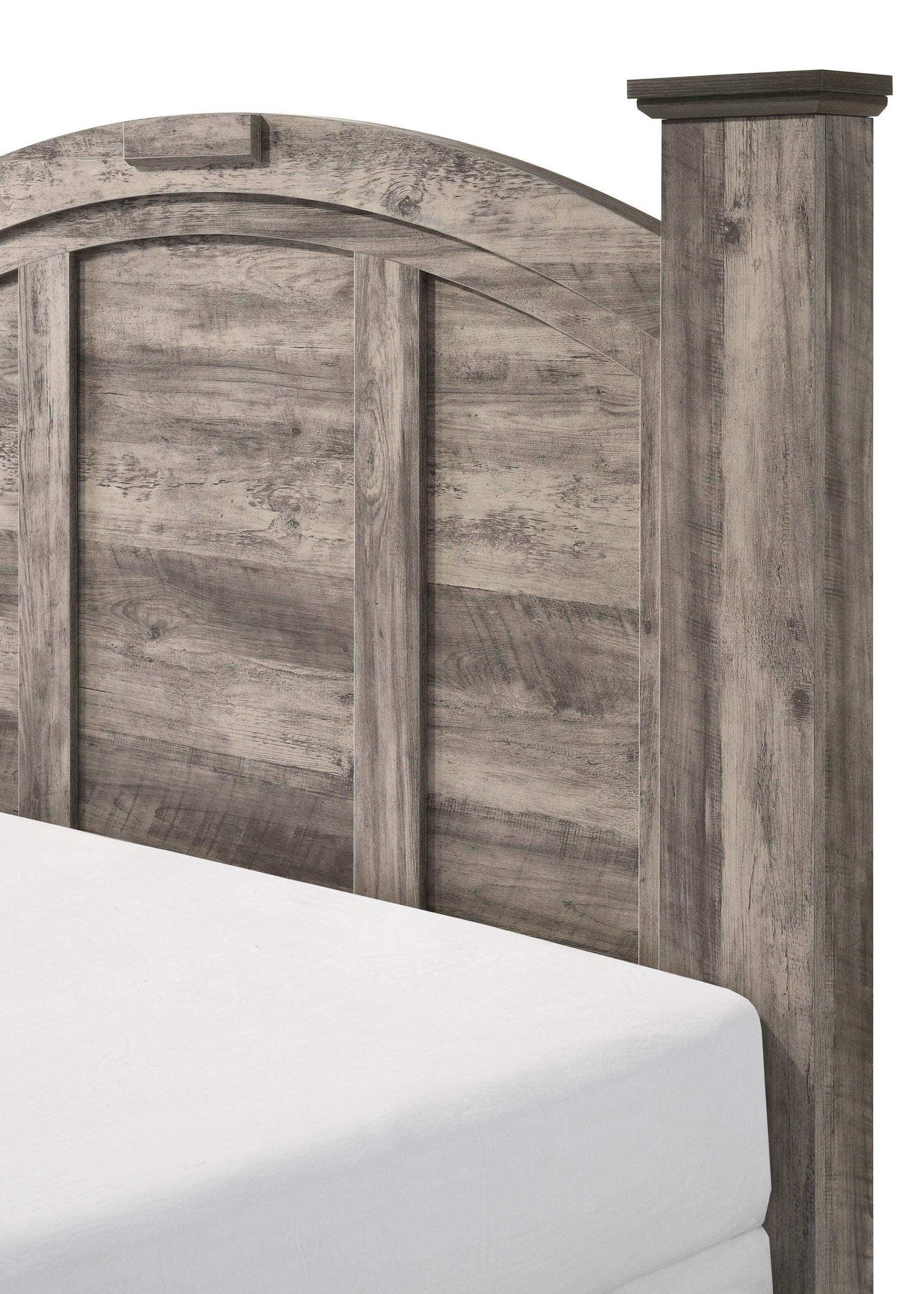 main view of Ella Mae Gray Poster Panel Bedroom Set bed