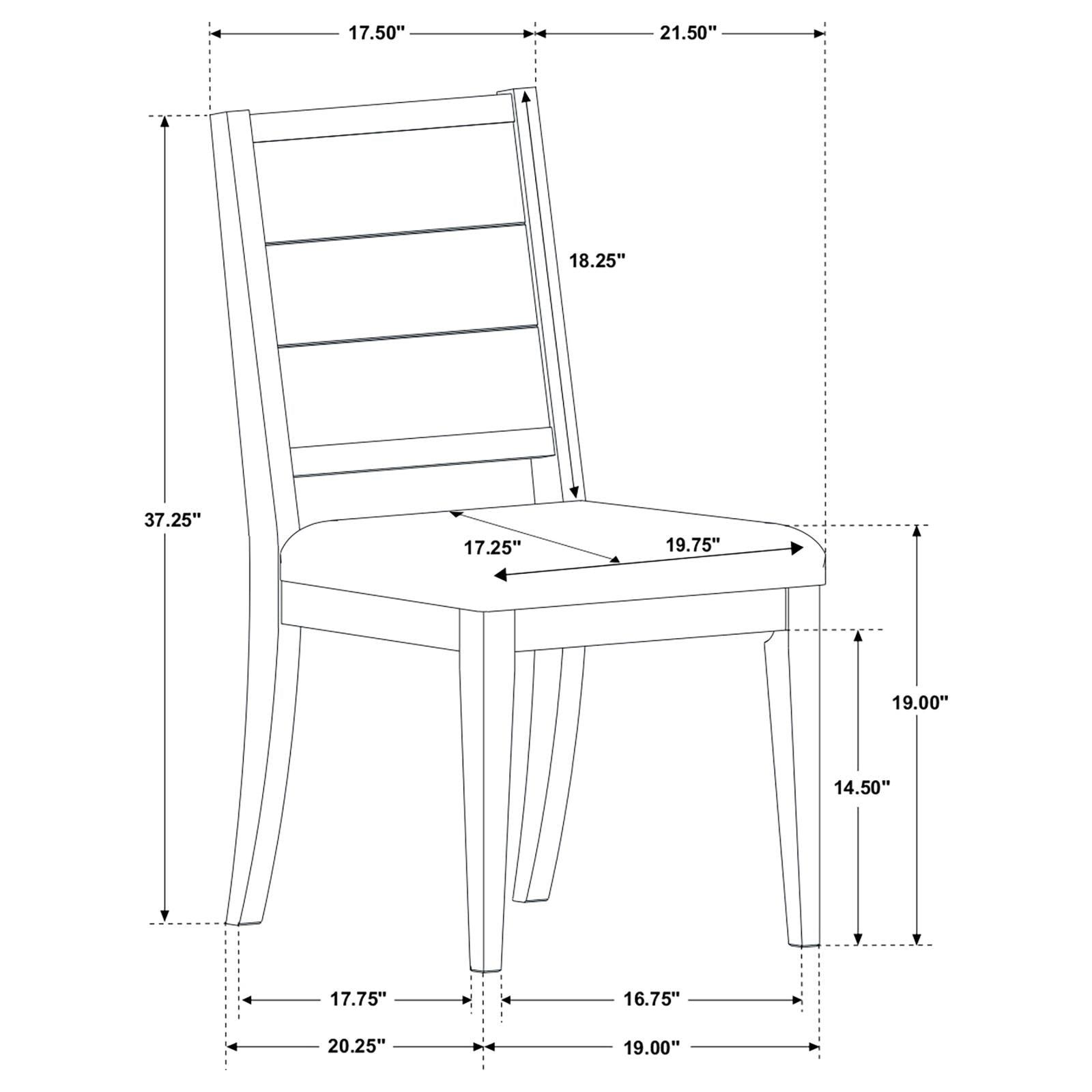 Top-down view of Elodie Upholstered Dining Side Chair seat