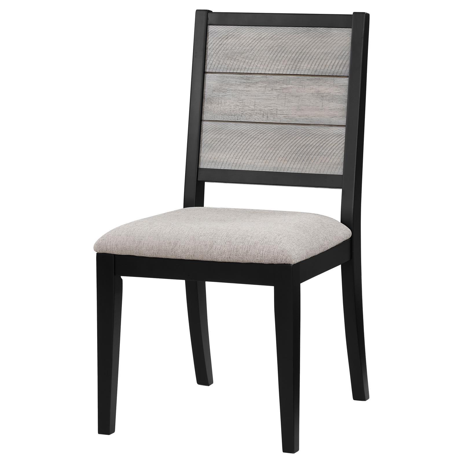 Elodie Dining Side Chair seat cushion detail in dove grey