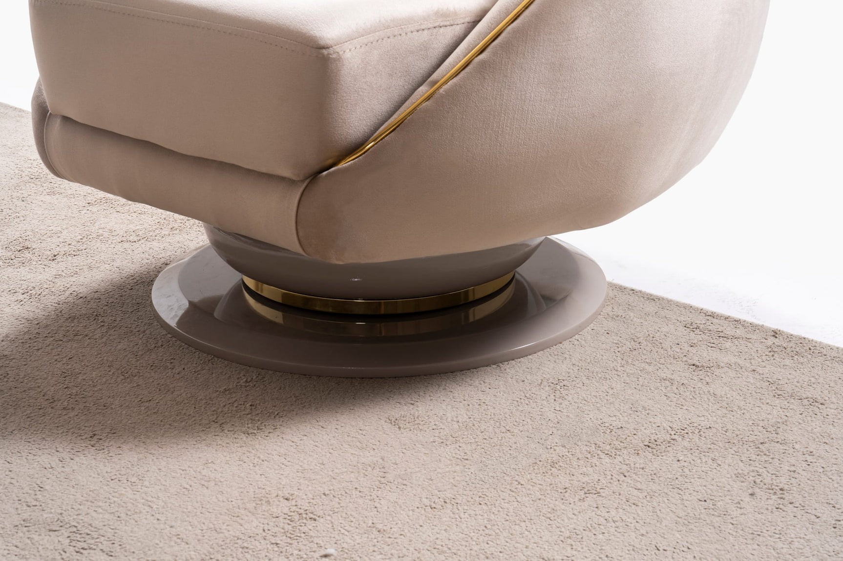Elysium Sofa, Loveseat, and Chair Set with Sculptural Curved Silhouettes view 14