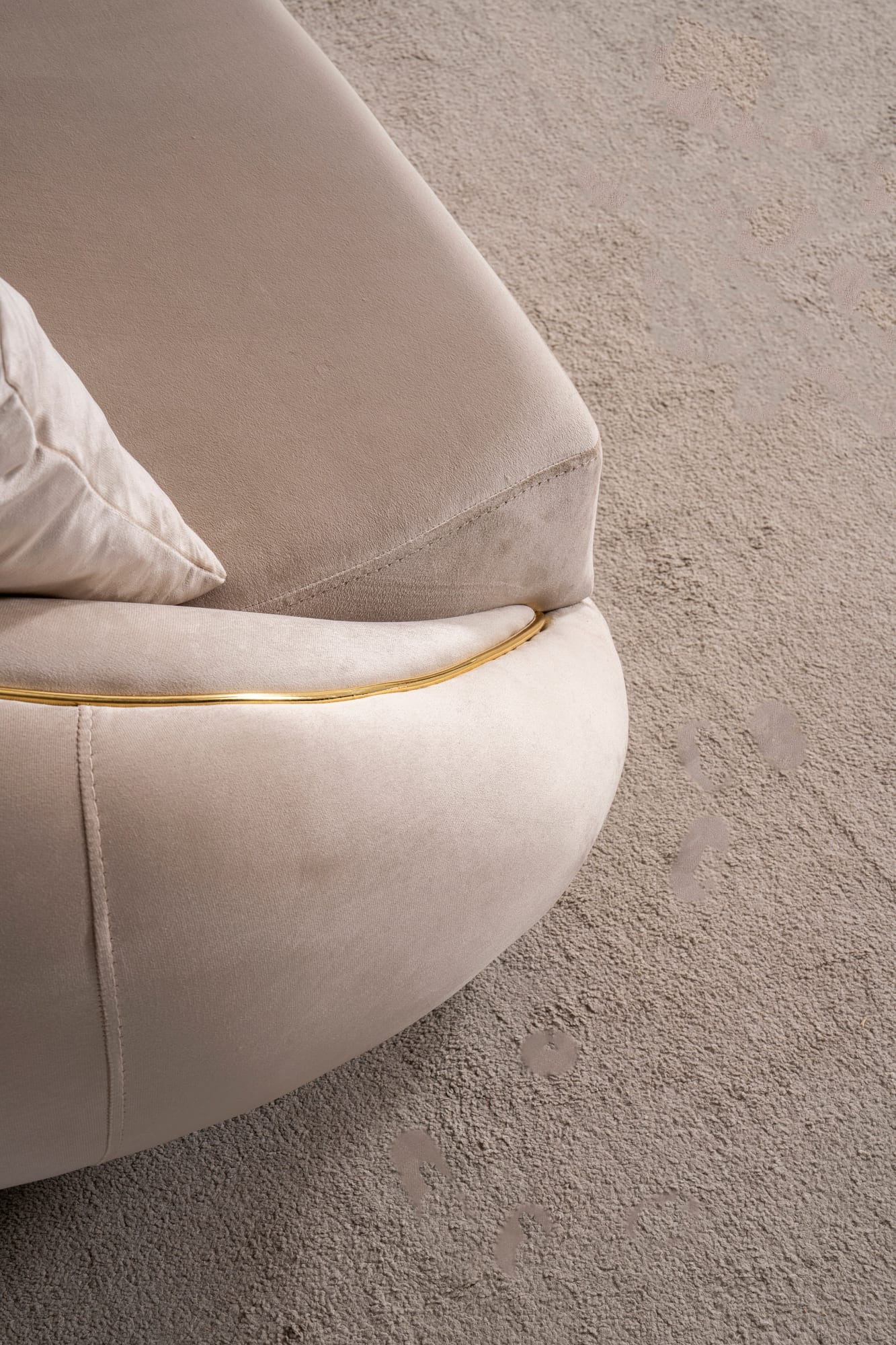 Elysium Sofa, Loveseat, and Chair Set with Sculptural Curved Silhouettes view 19