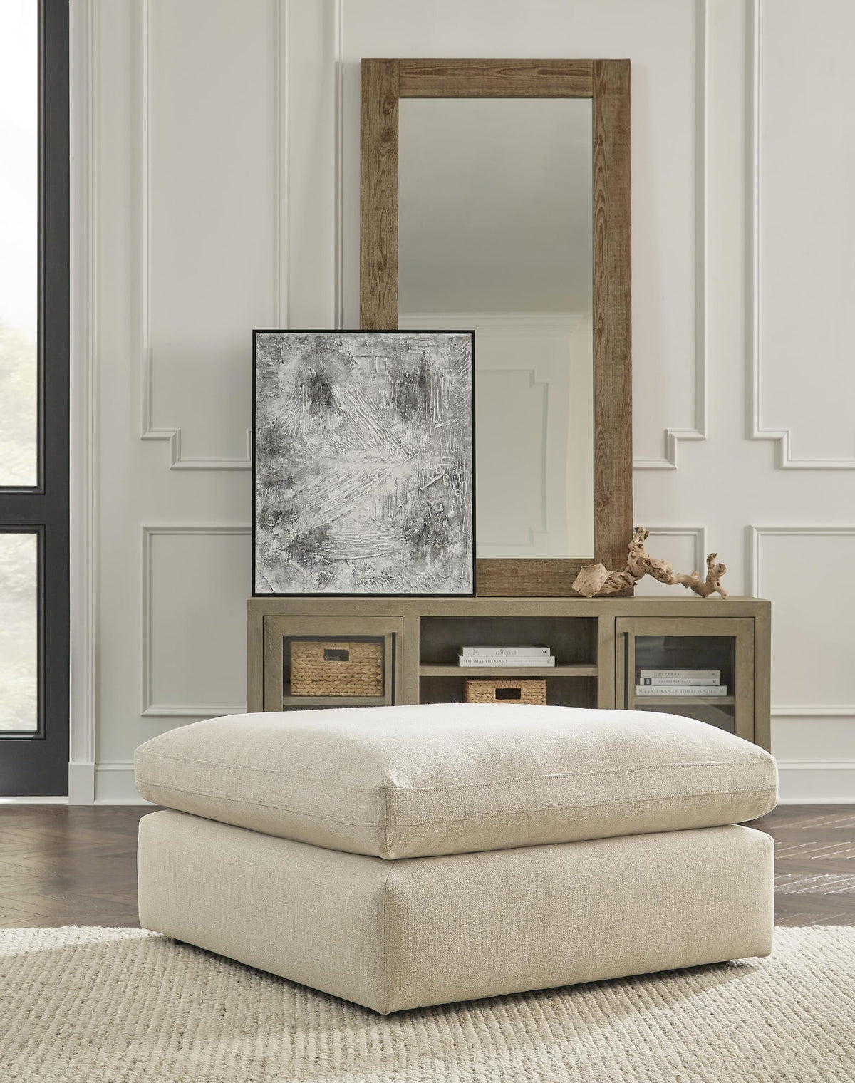 Elyza Linen 5-Piece Sectional with Ottoman - image 8