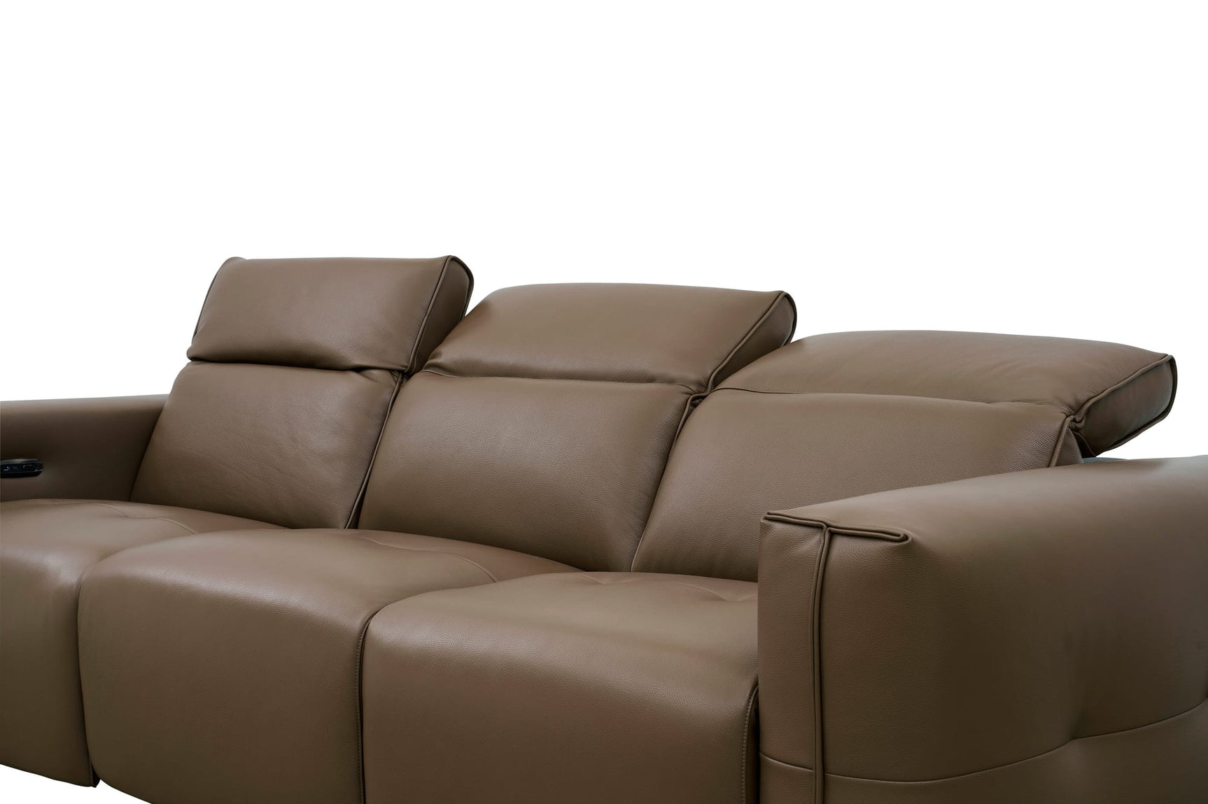 Ember Brown Italian Leather Match 2-Piece Power Reclining Sofa and Loveseat Set view 12
