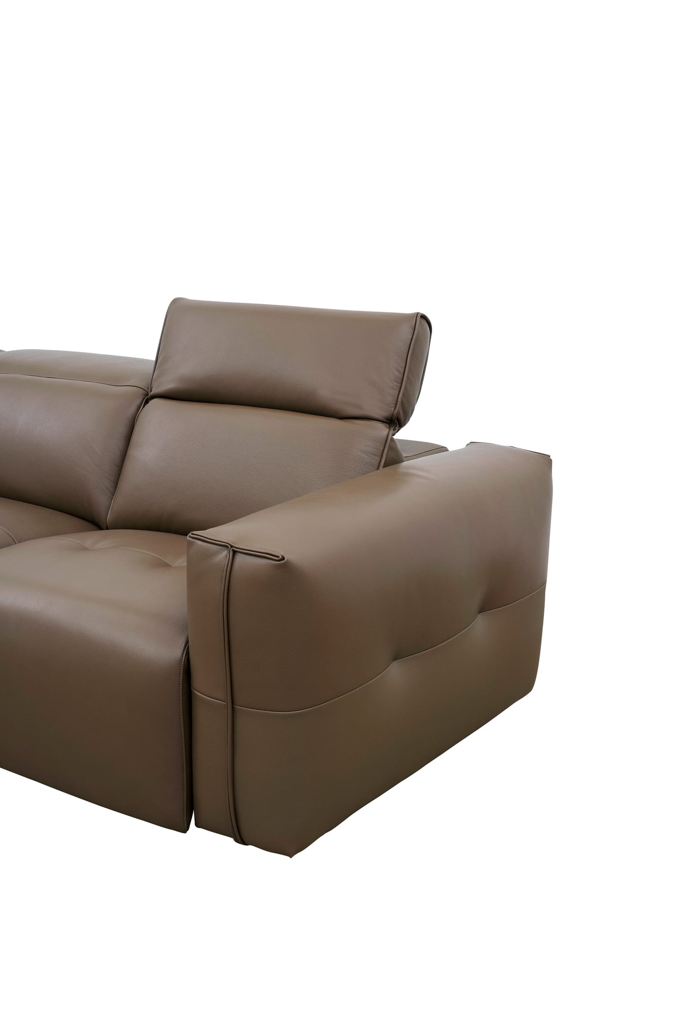 Ember Brown Italian Leather Match 2-Piece Power Reclining Sofa and Loveseat Set view 14