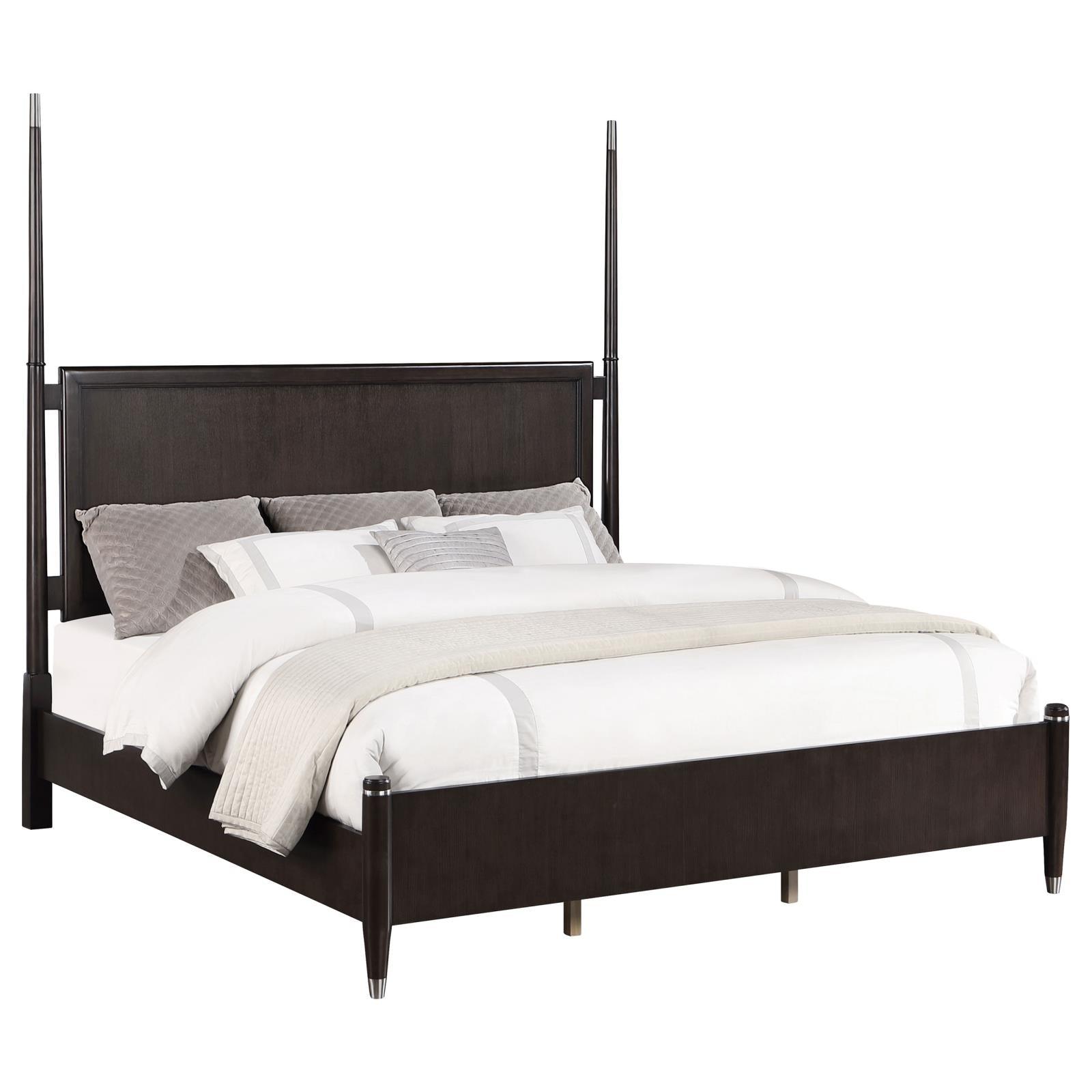 Emberlyn Queen Bed angled view highlighting ultra-low footboard