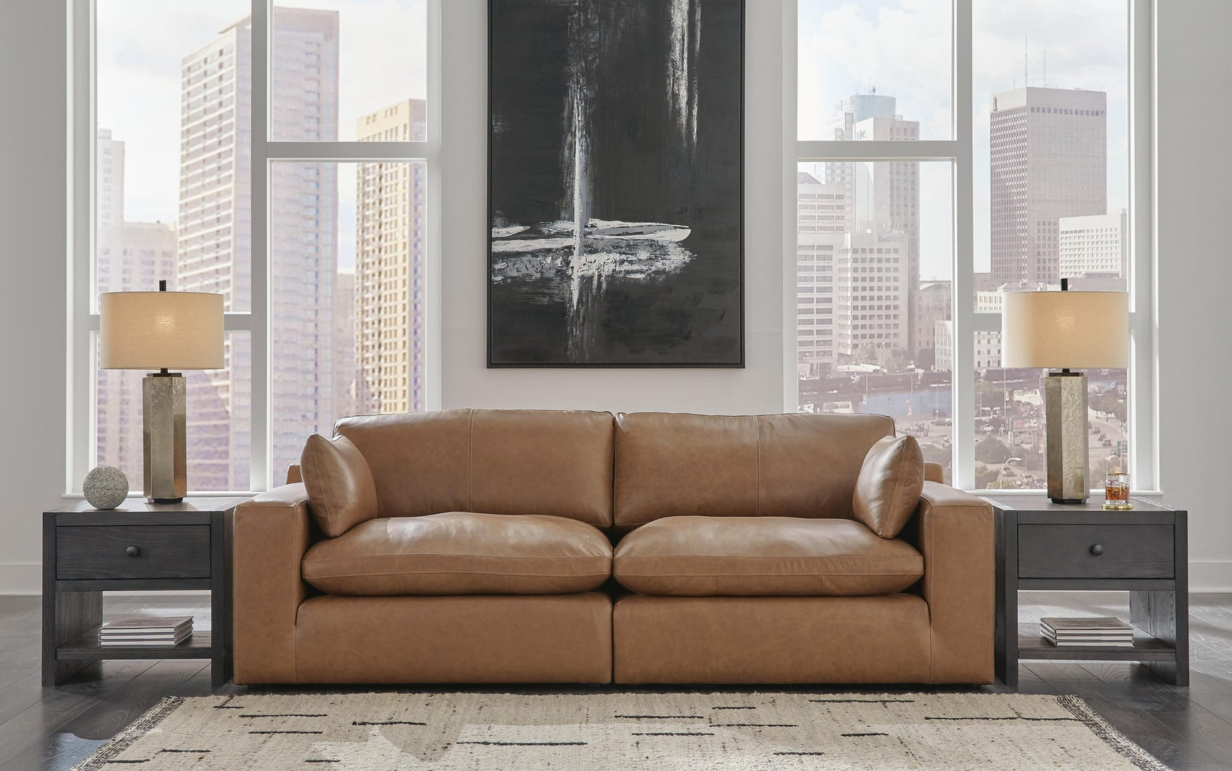 Emilia Caramel Sofa and Loveseat - image 5