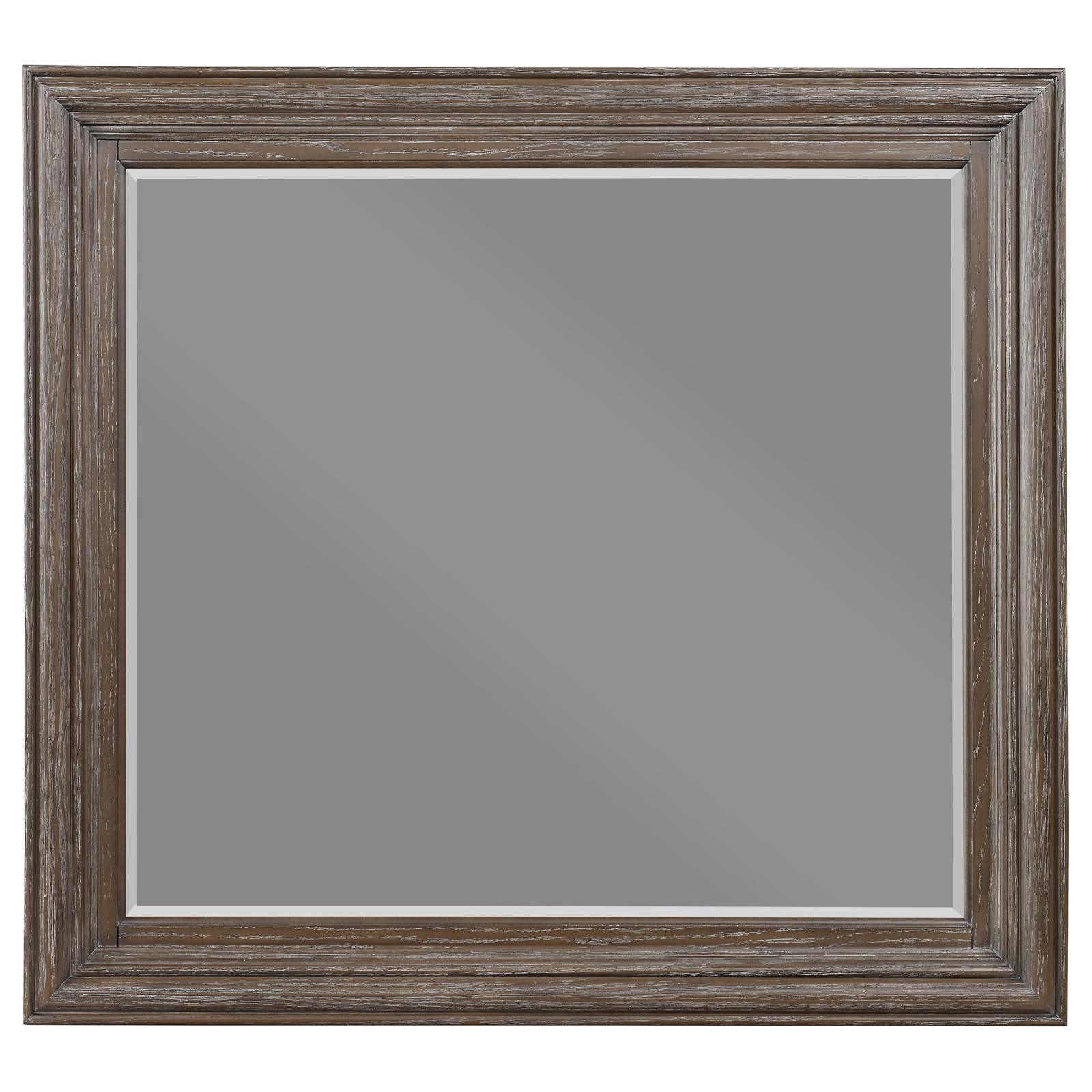 Side view of Emmett walnut dresser mirror