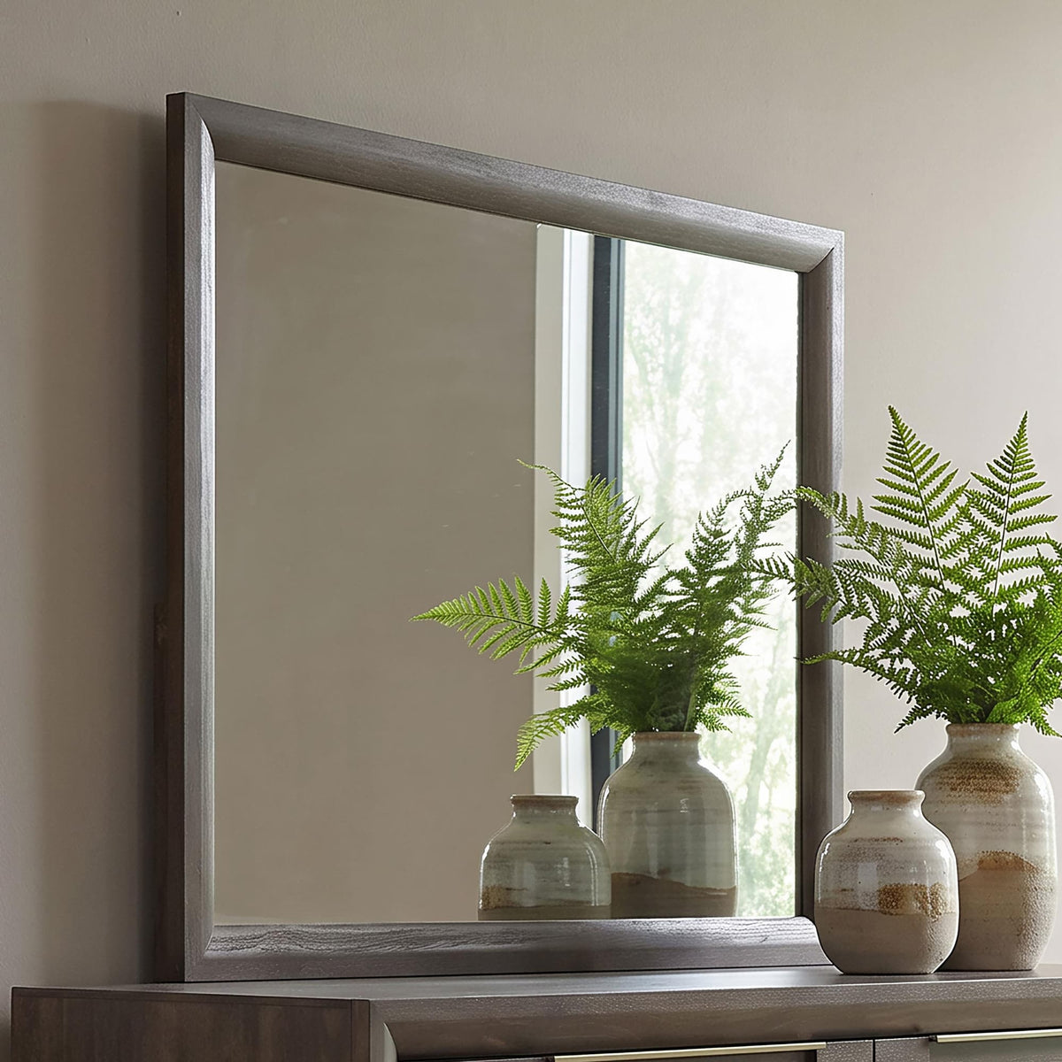Farre Dark Brown Dresser Mirror 46" x 36.25" — product image 2