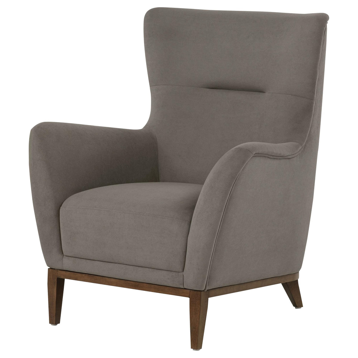 Catala Upholstered High Back Accent Chair Stone and Coffee — product image 4
