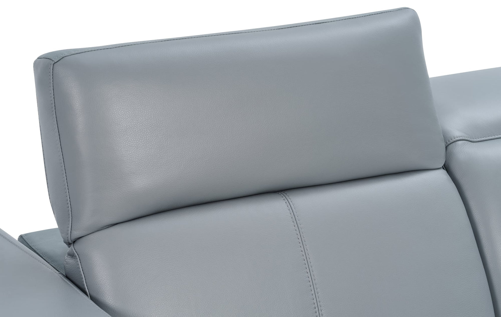 Franco II 6-Piece Light Blue Italian Top Grain Leather Power Reclining Sectional with Wireless Charging view 5