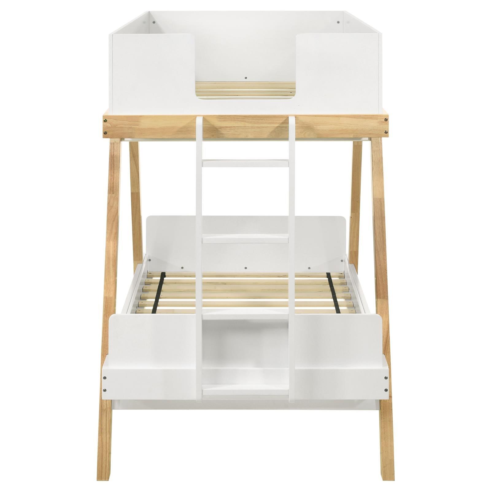 Lower bunk open design with low head and footboards