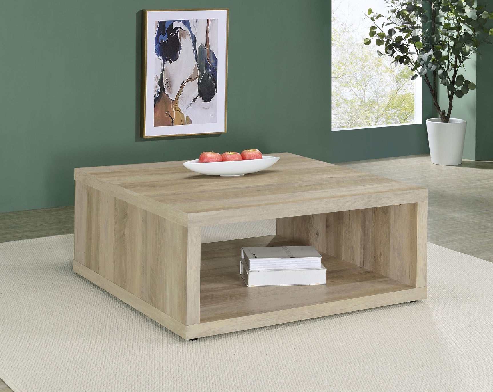 Frisco Square Coffee Table angled view highlighting square top