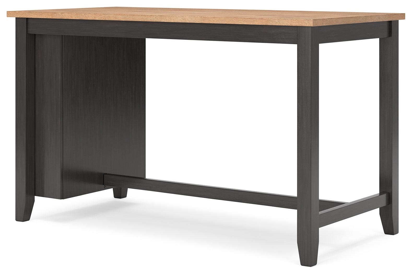 Close-up of butcher block veneer top on Gesthaven Table