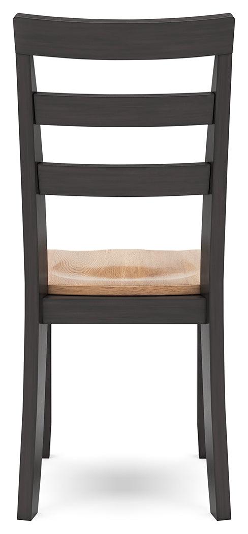 Gesthaven natural brown wood dining chair in dining room setting