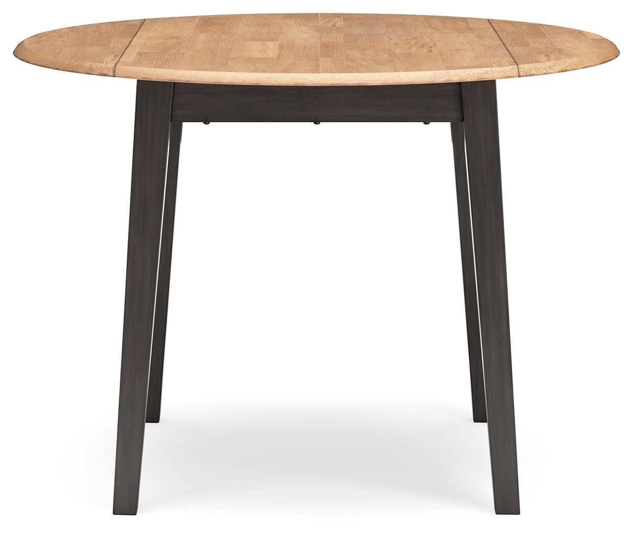 Gesthaven drop leaf table showing open leaves