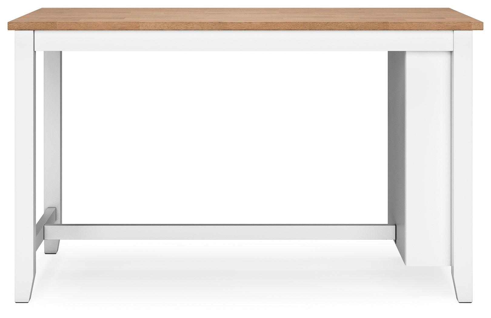 Table seating up to 4 people with natural and white finish