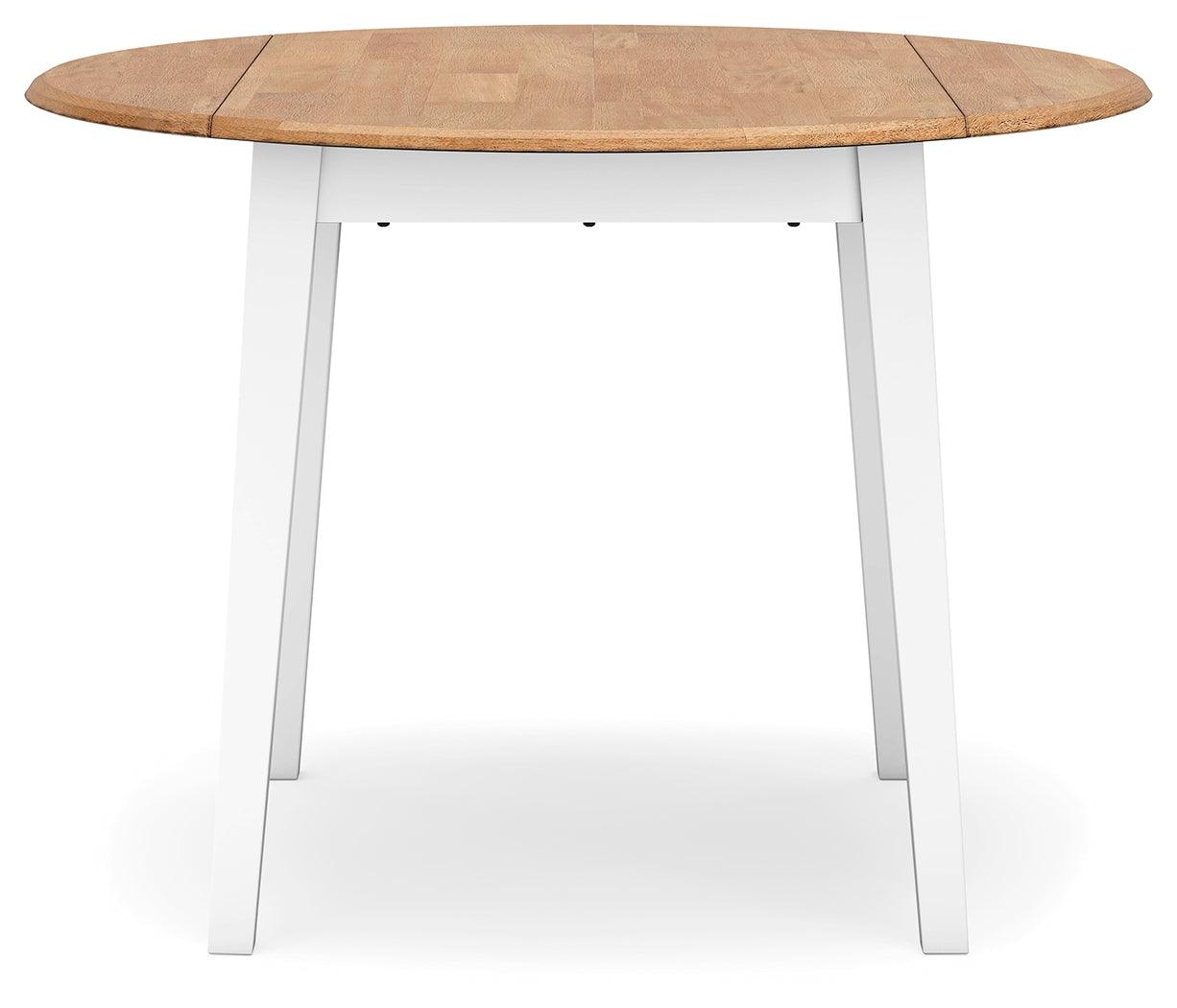 Leg base detail of Gesthaven drop leaf table