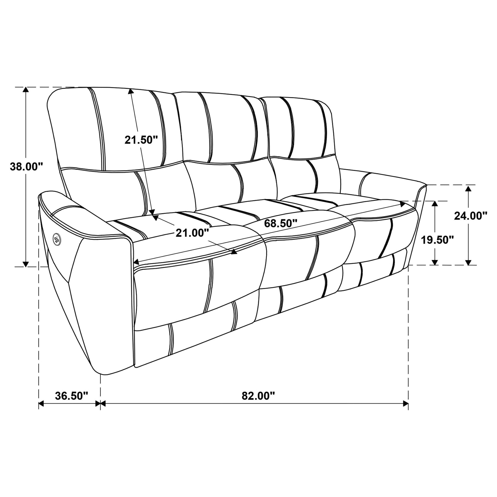 Greenfield 3-piece Power Reclining Sofa Set Saddle Brown 610264P-S3 - Ella Furniture