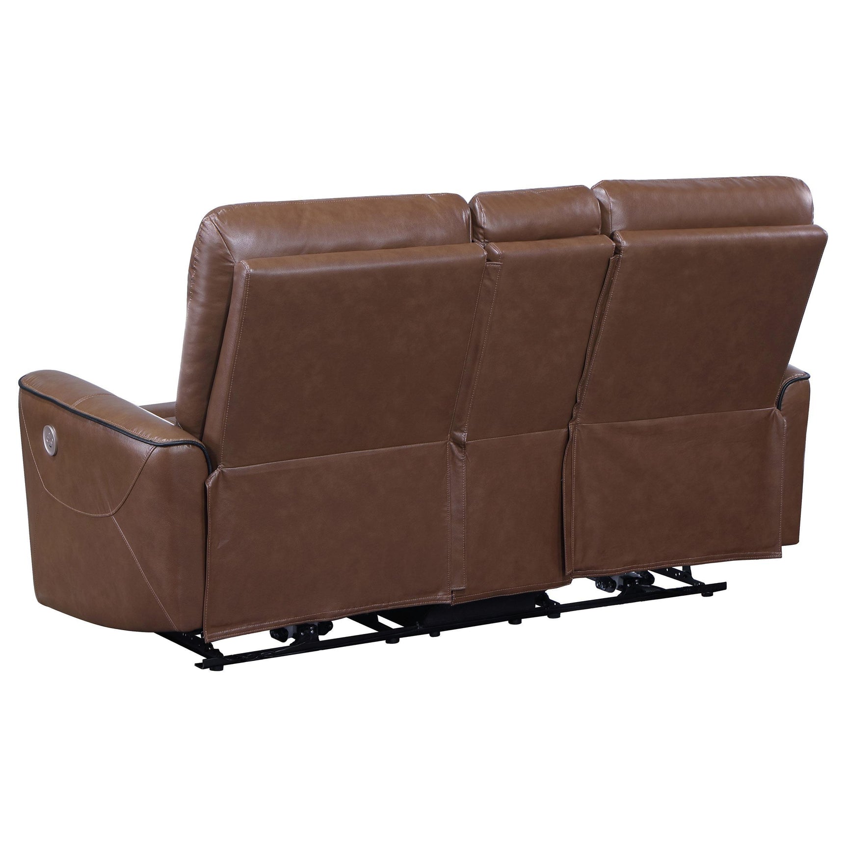 Greenfield 3-piece Power Reclining Sofa Set Saddle Brown 610264P-S3 - Ella Furniture