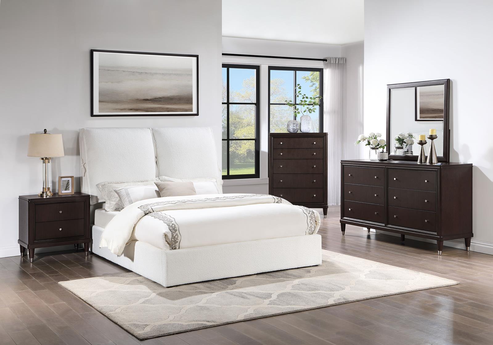 Full bed setup in bedroom setting