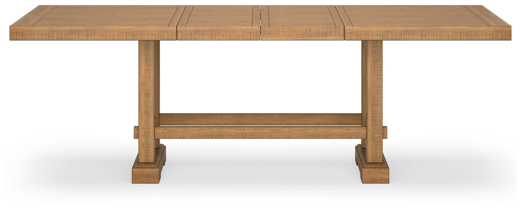 Close-up of distressed pine finish on Havonplane table