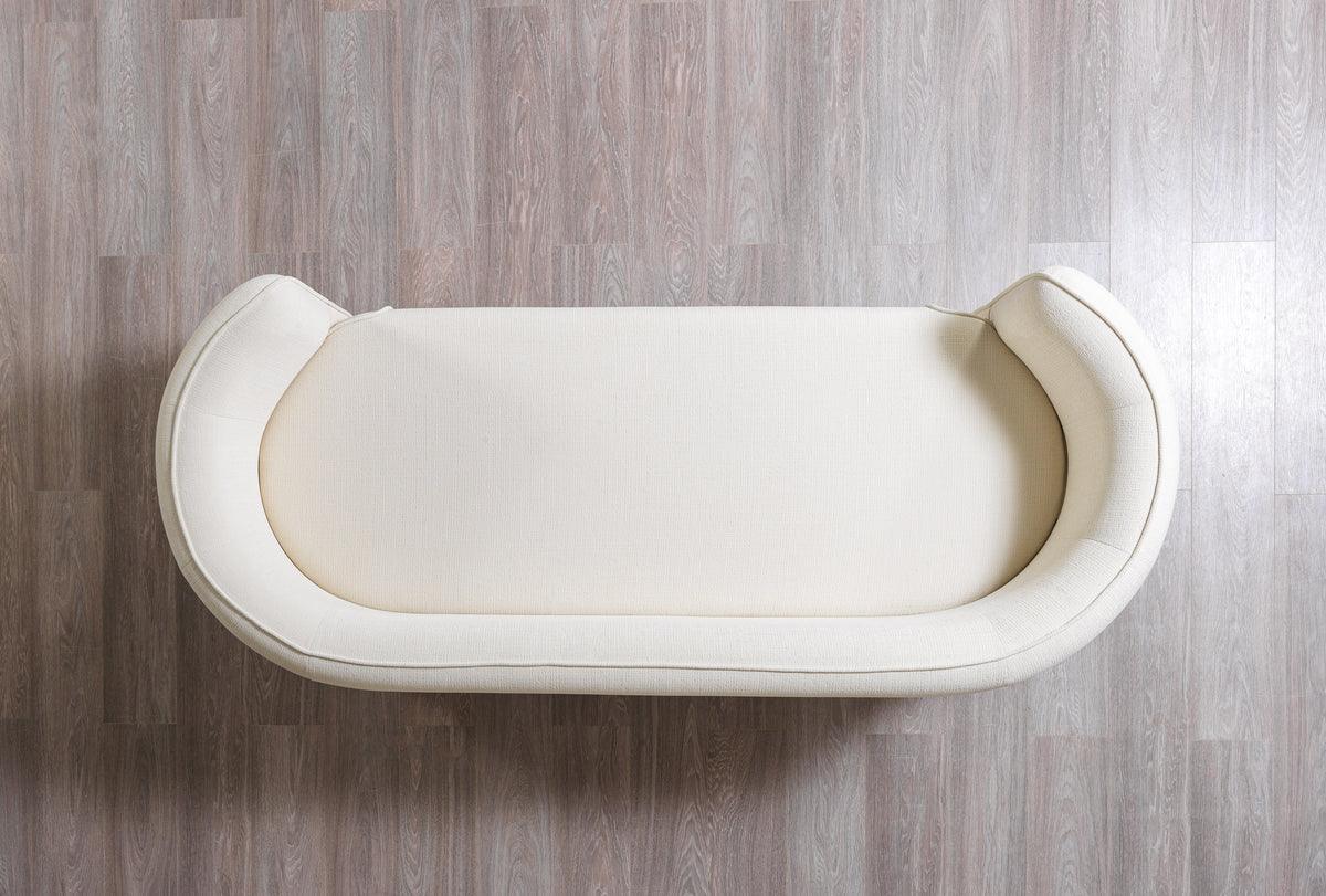 detail view of Helena Ivory Velvet Sofa & Loveseat furniture