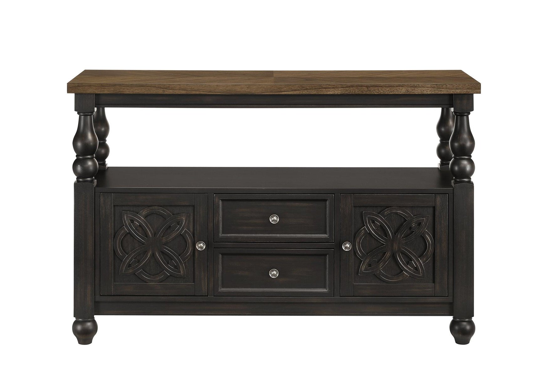Modern Brown and Gray Dining Sideboard detail
