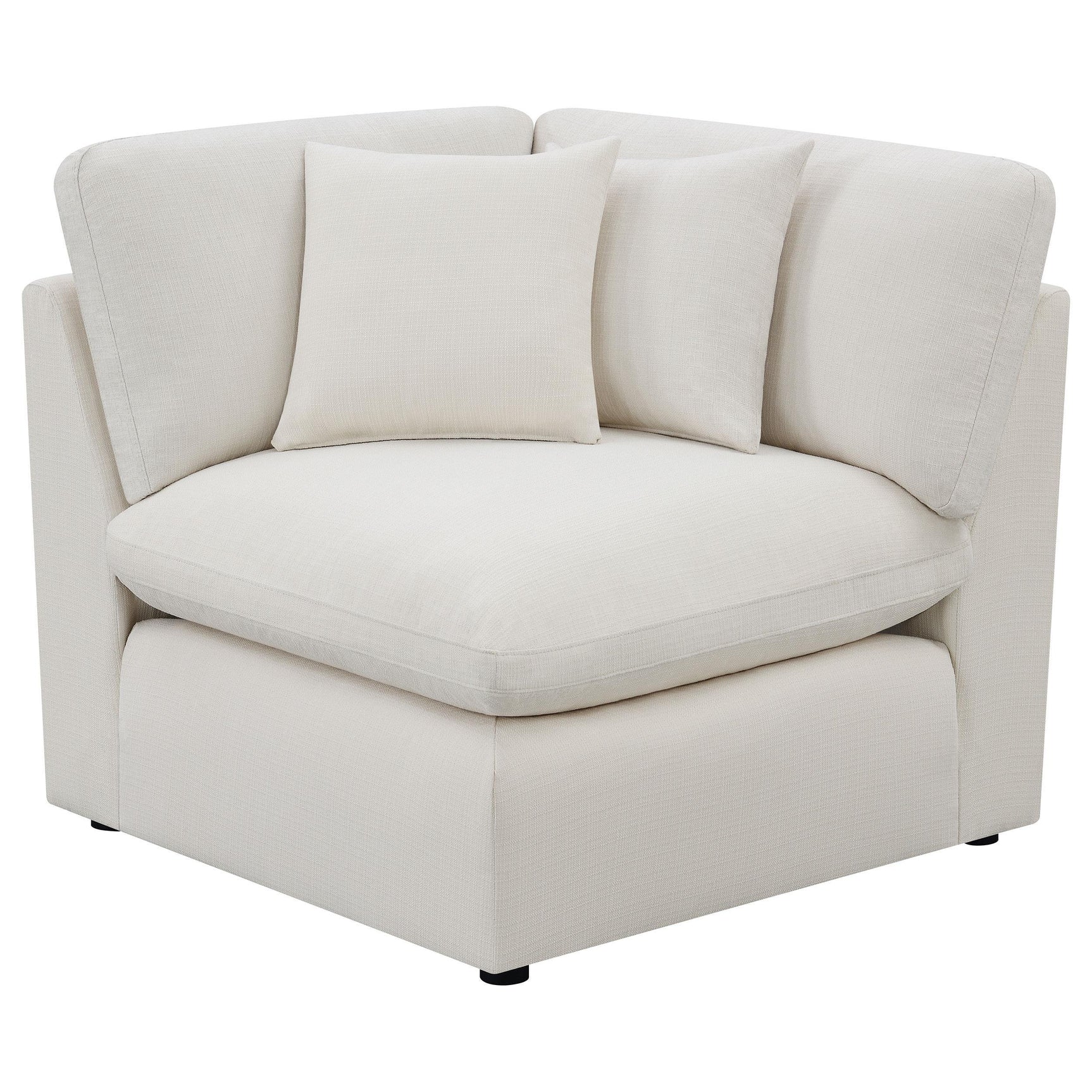 detail view of Hobson 6-Piece Upholstered Modular Sectional Sofa Ivory sectional sofa