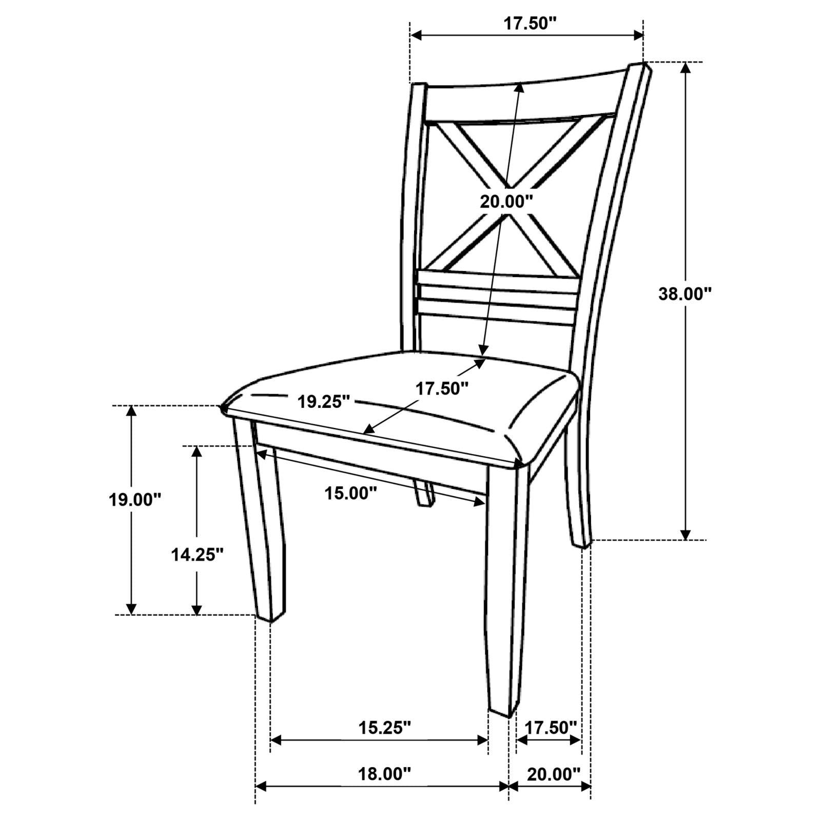 Pair of white farmhouse dining chairs in kitchen setting