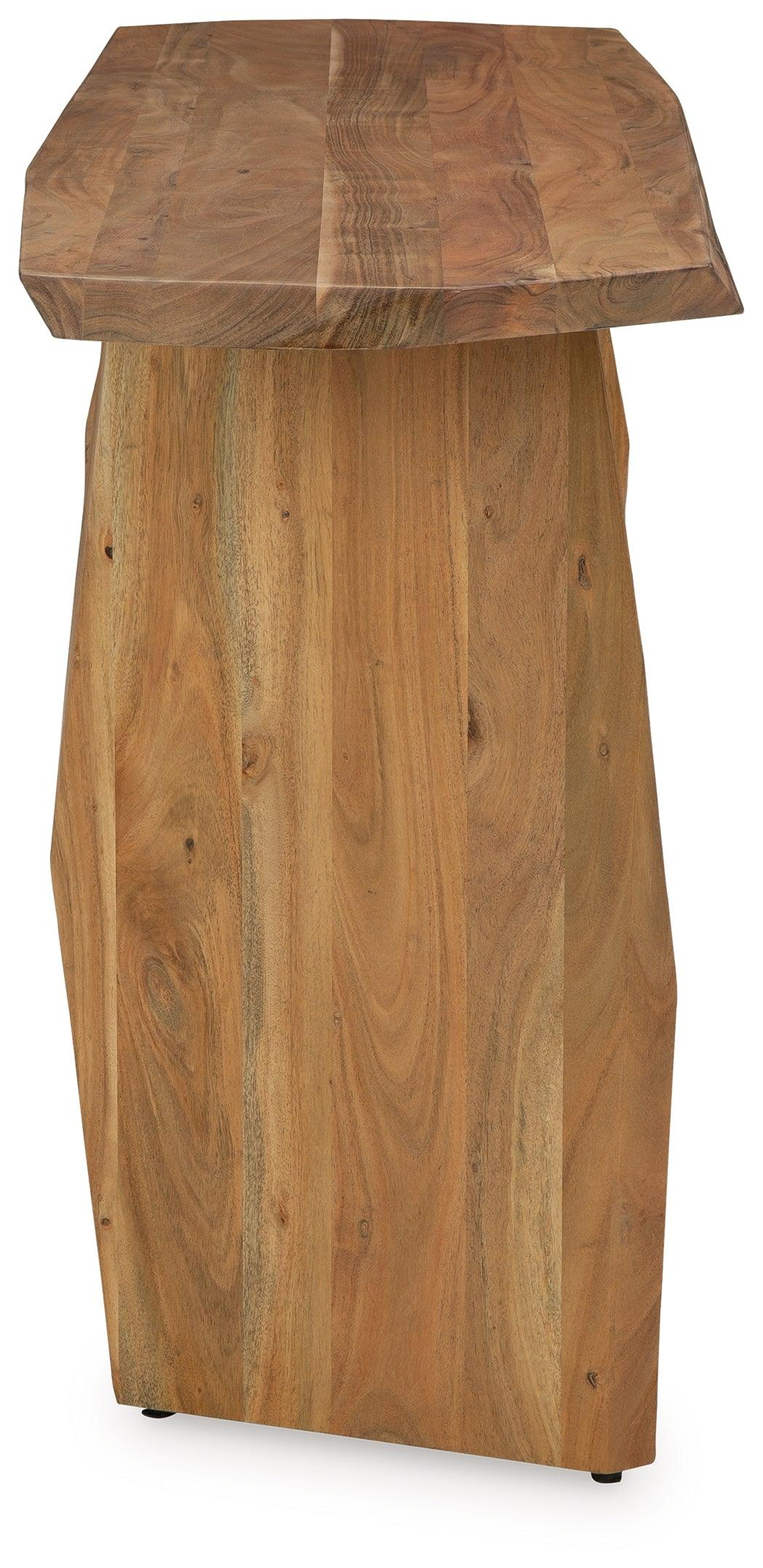 Holward Console Table legs detail with irregular shape