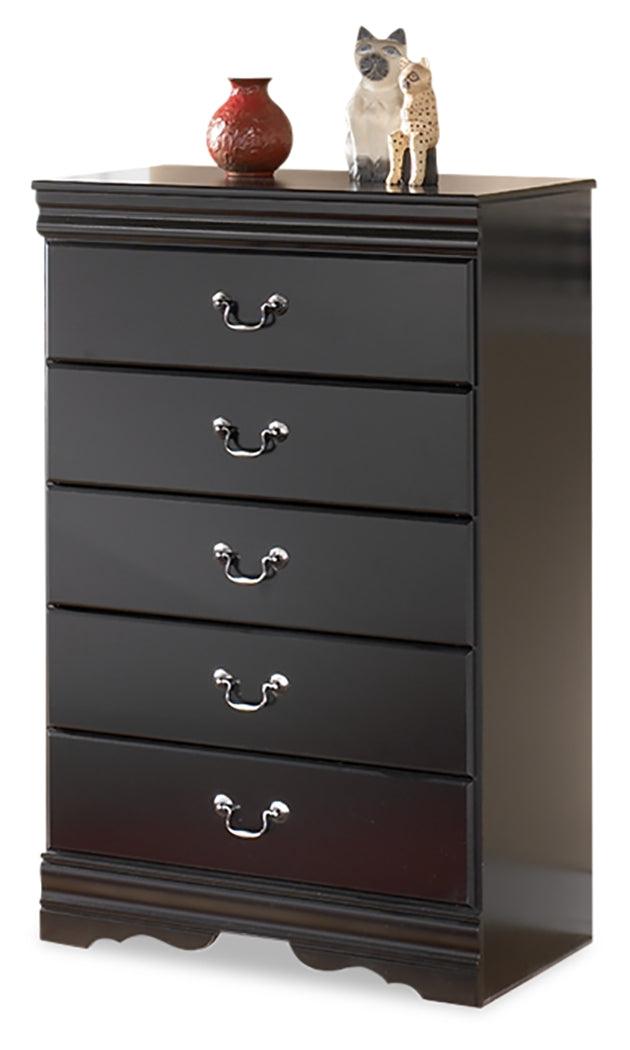 Close-up main view of black sleigh bed frame