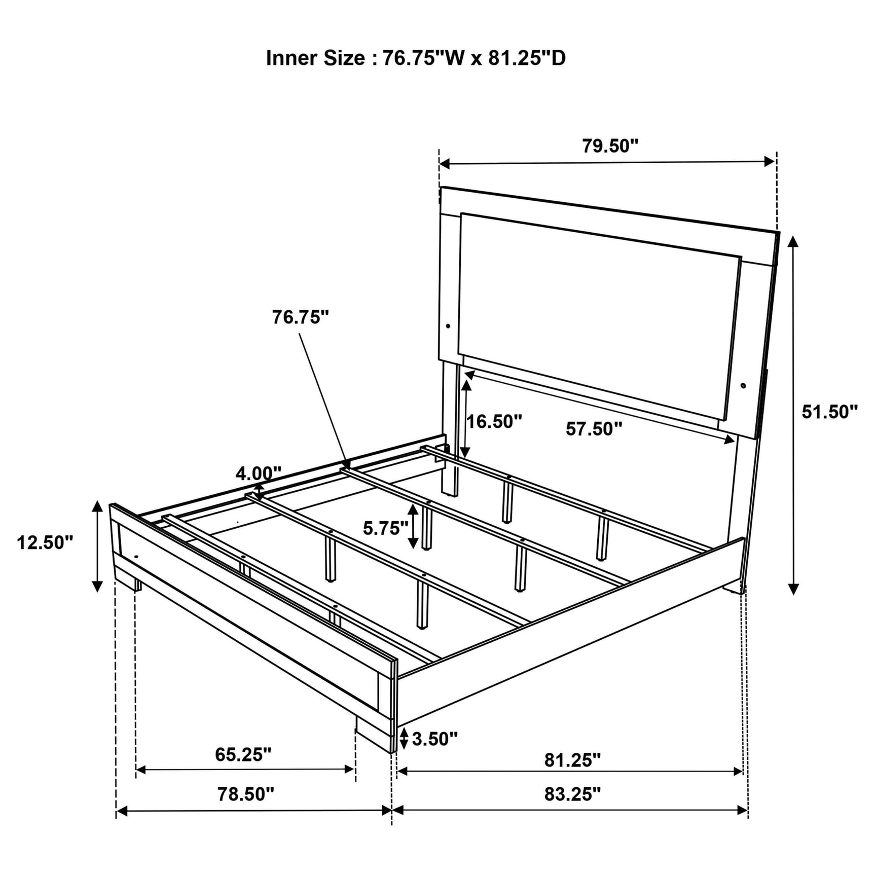 Hyland Eastern King Panel Bed LED Headboard Natural view 11