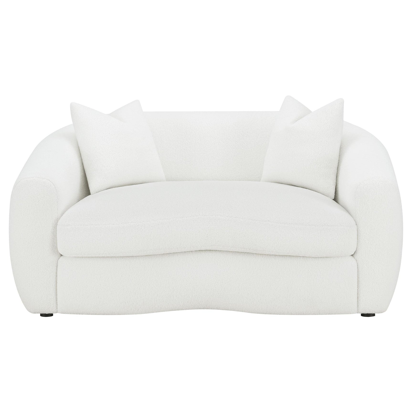 Close-up detail of seat texture and stitching on Isabella sofa set