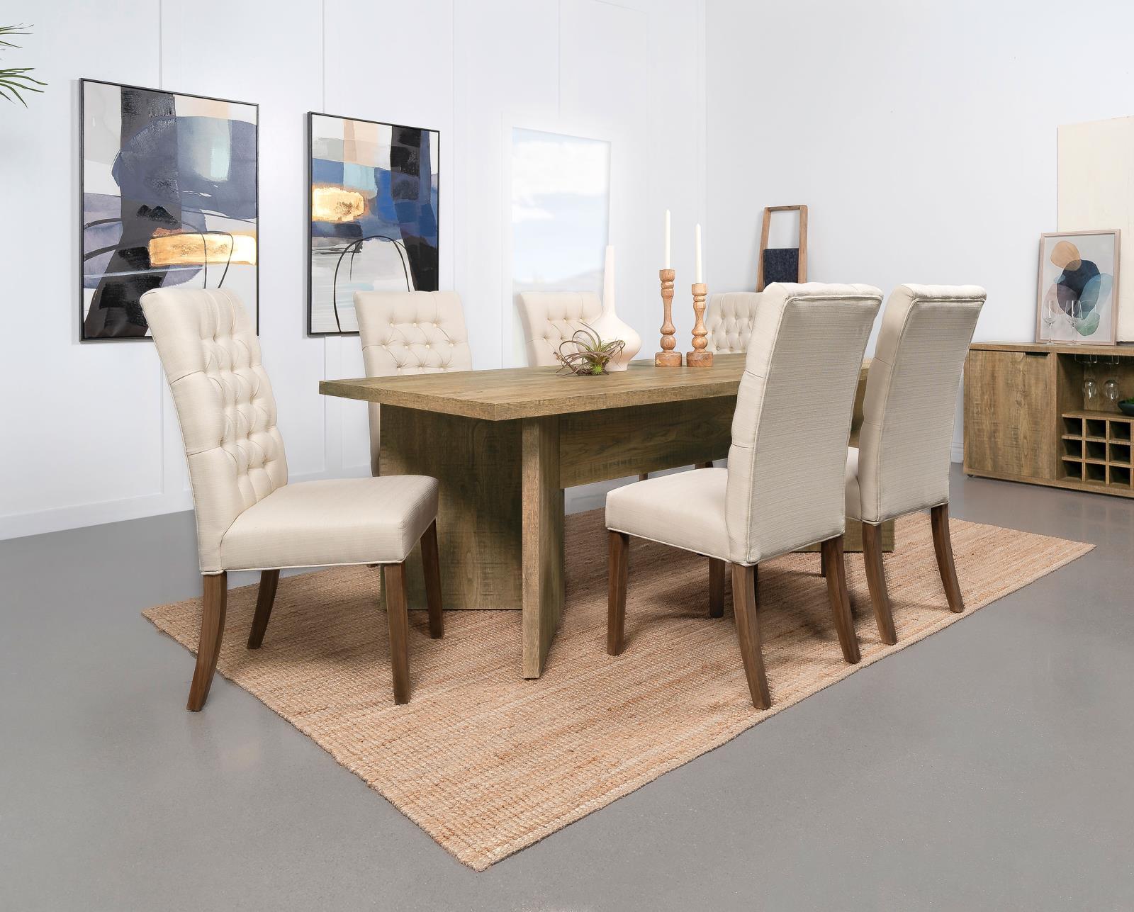 Jamestown rectangular dining table full length angle