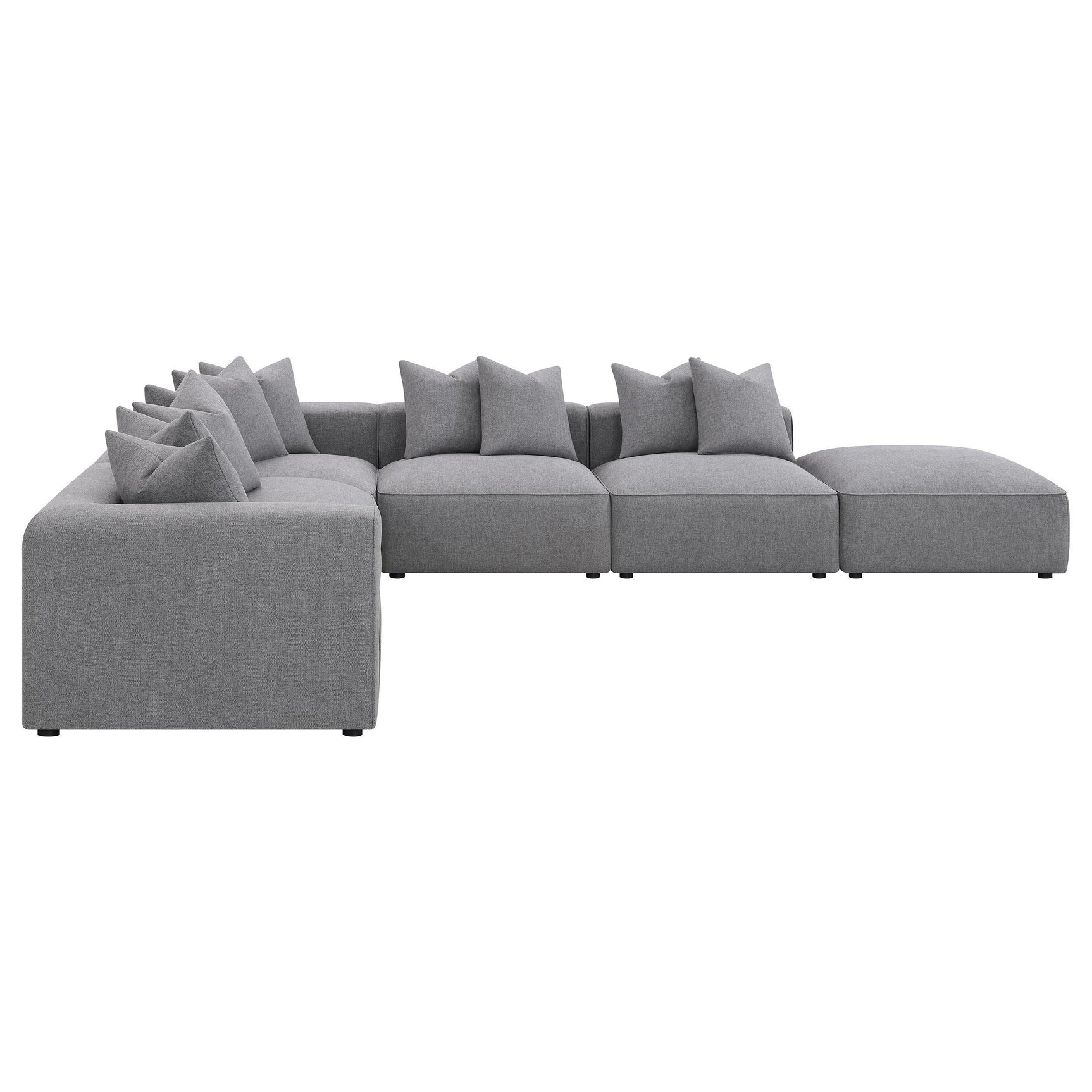 Side angle of Jennifer 6-Piece Upholstered Modular Sectional