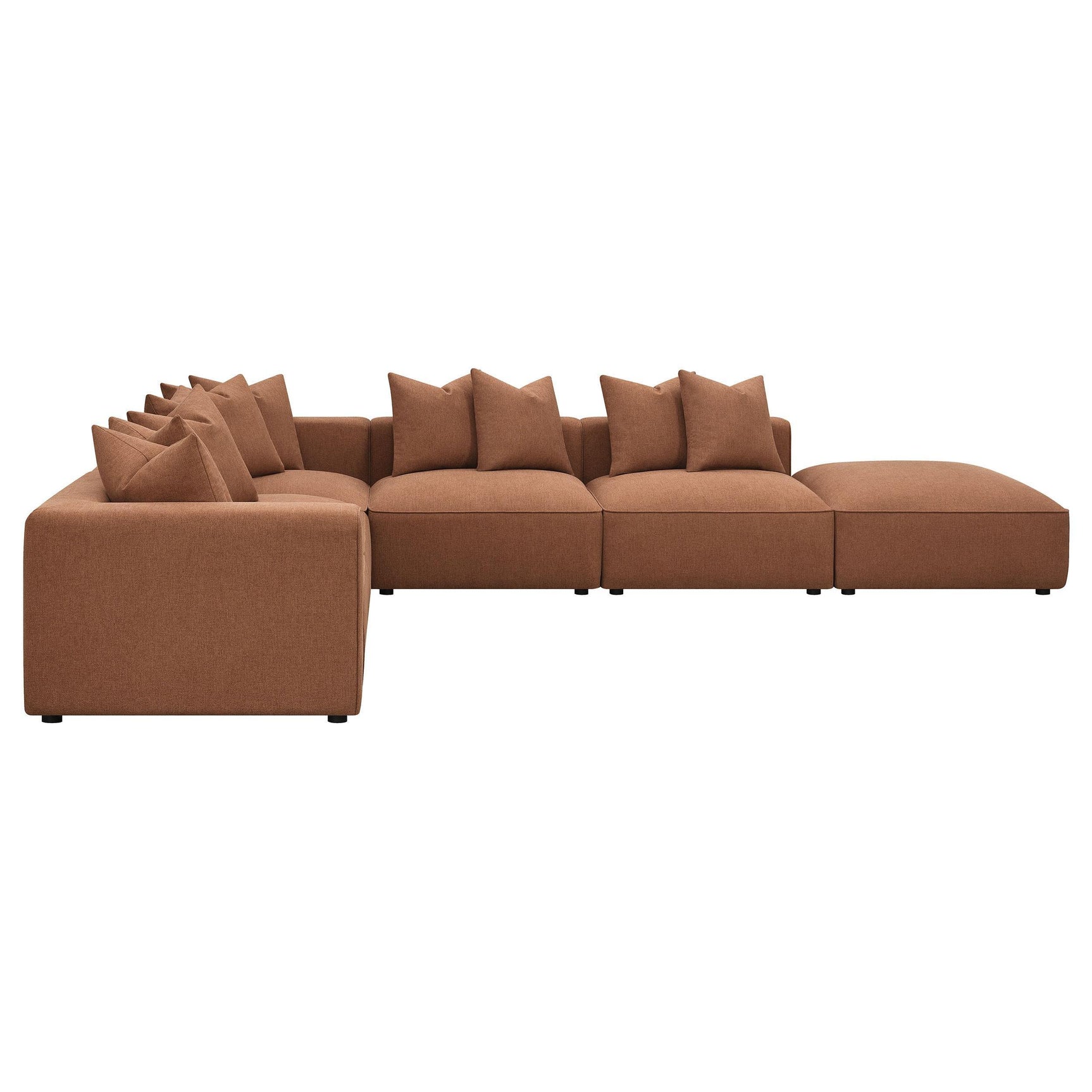 Side profile of Jennifer 6-Piece Upholstered Modular Sectional Sofa