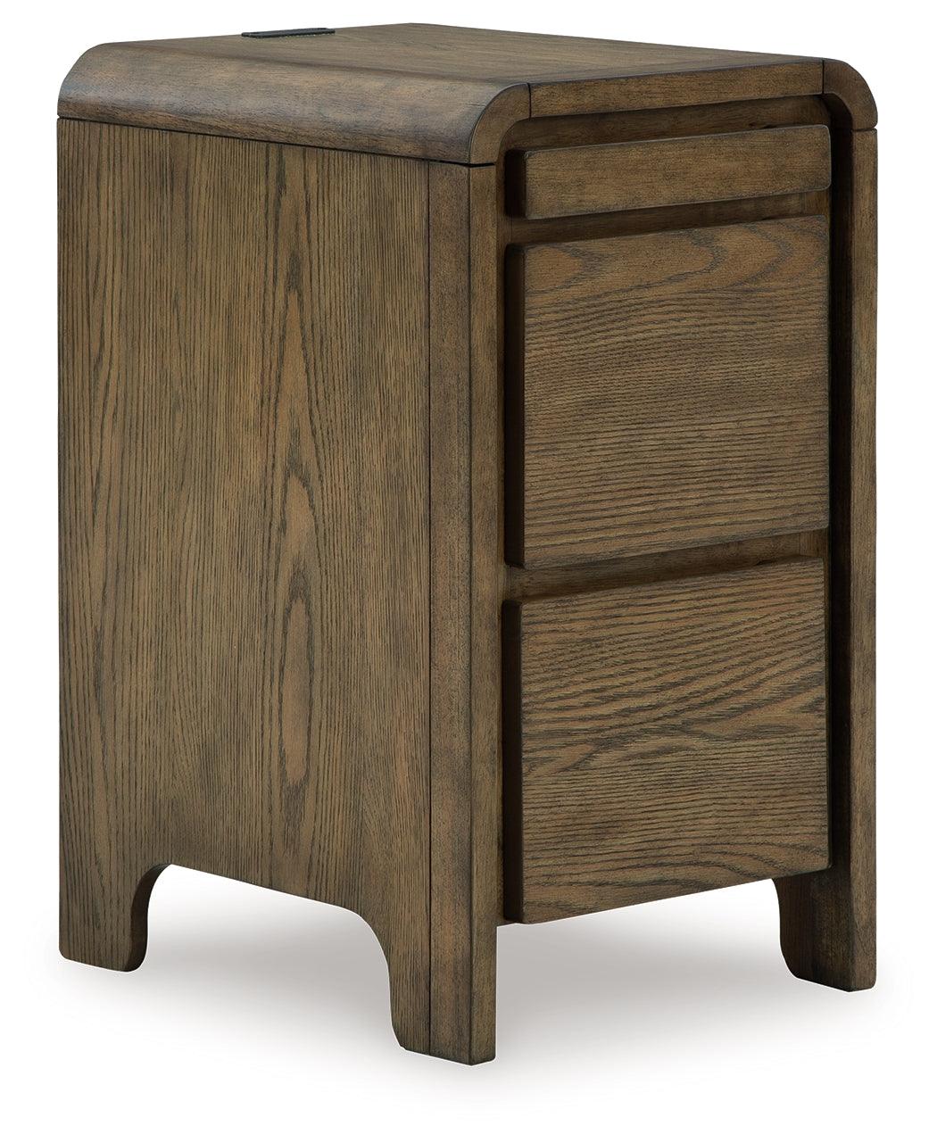 Jensworth Brown Accent Table angled side view