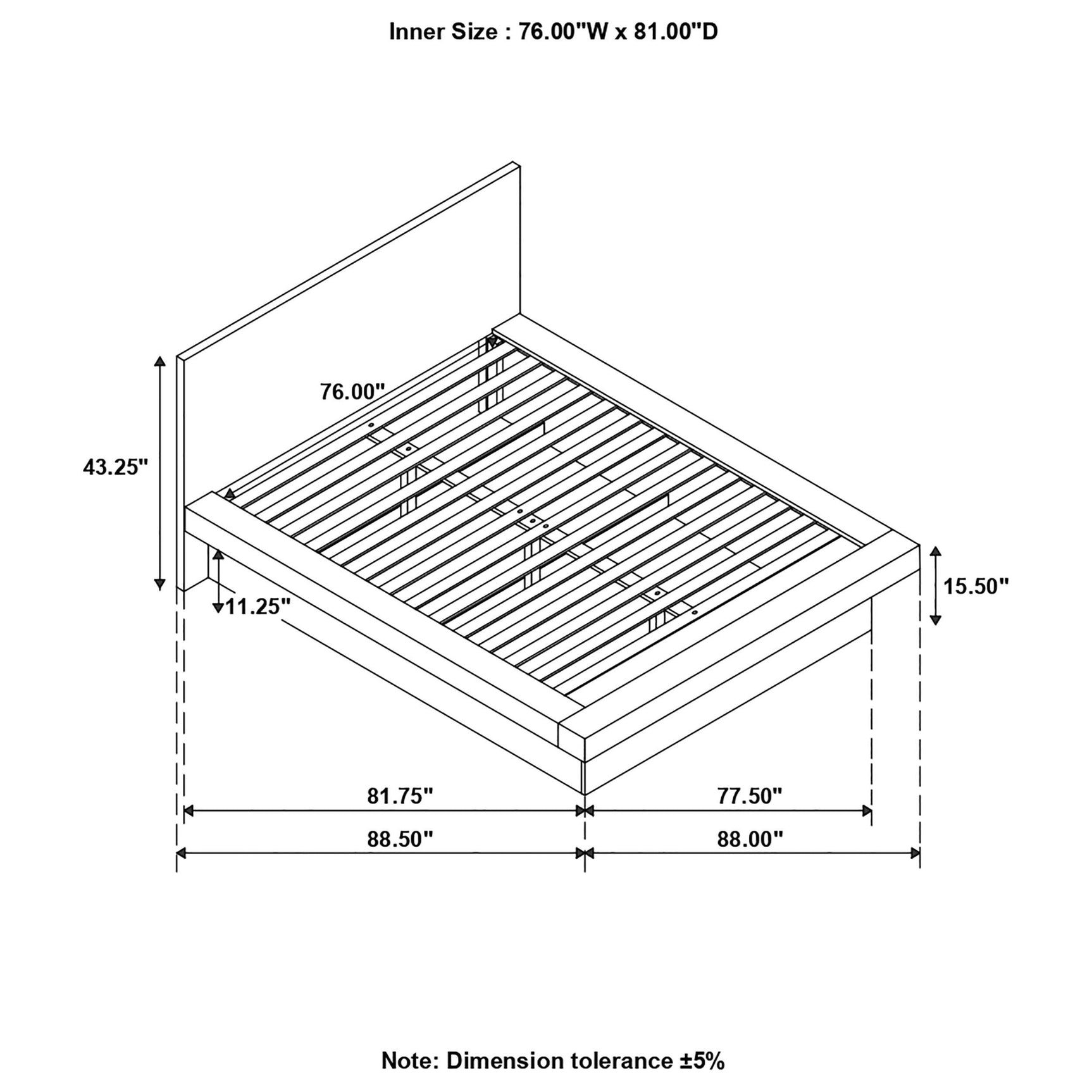 Jessica White Platform With Rail Seating Bedroom Set - Ella Furniture