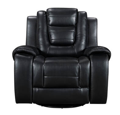 Jordan Black Reclining Sofa with drop-down table