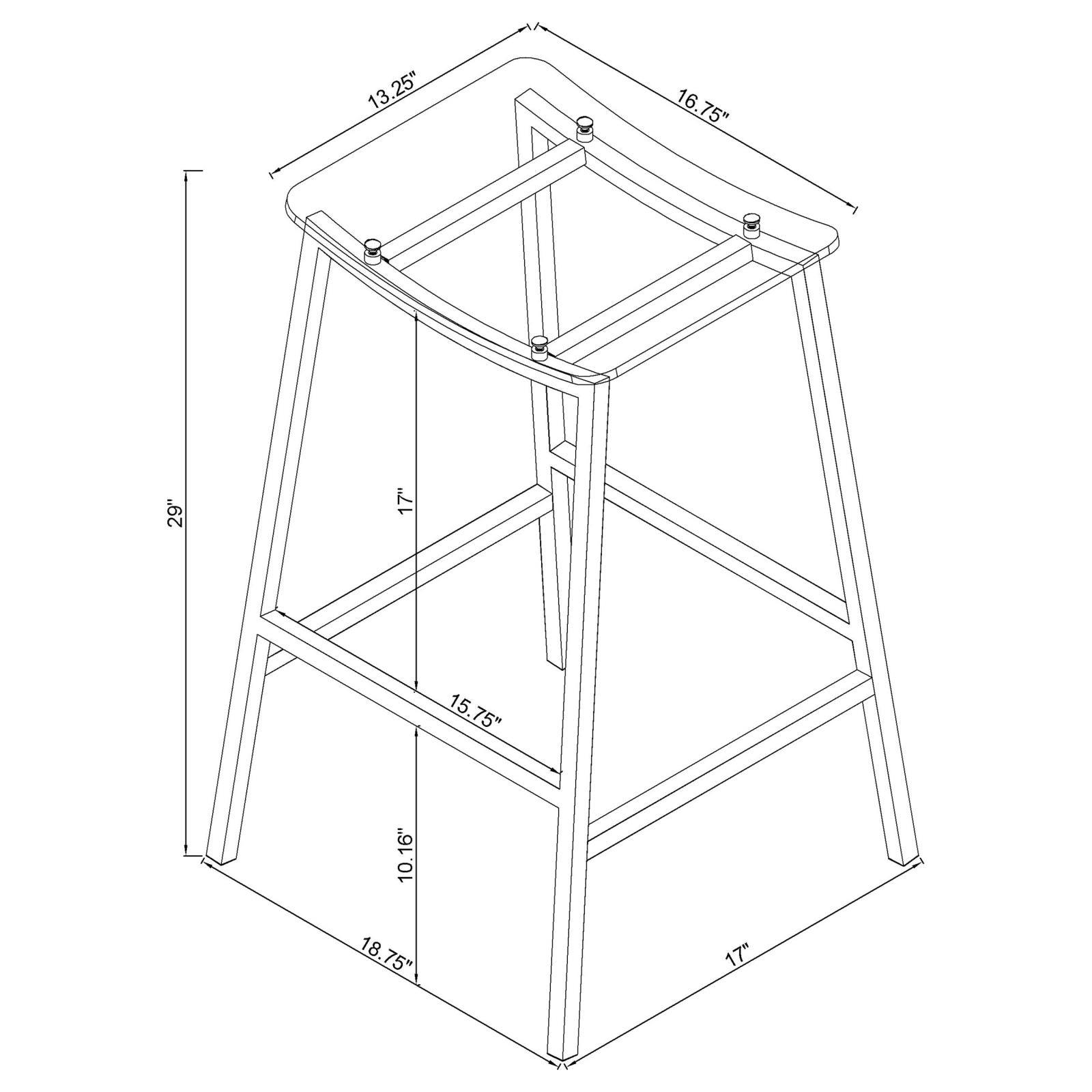 Jovani bar stool legs with plastic glides on floor