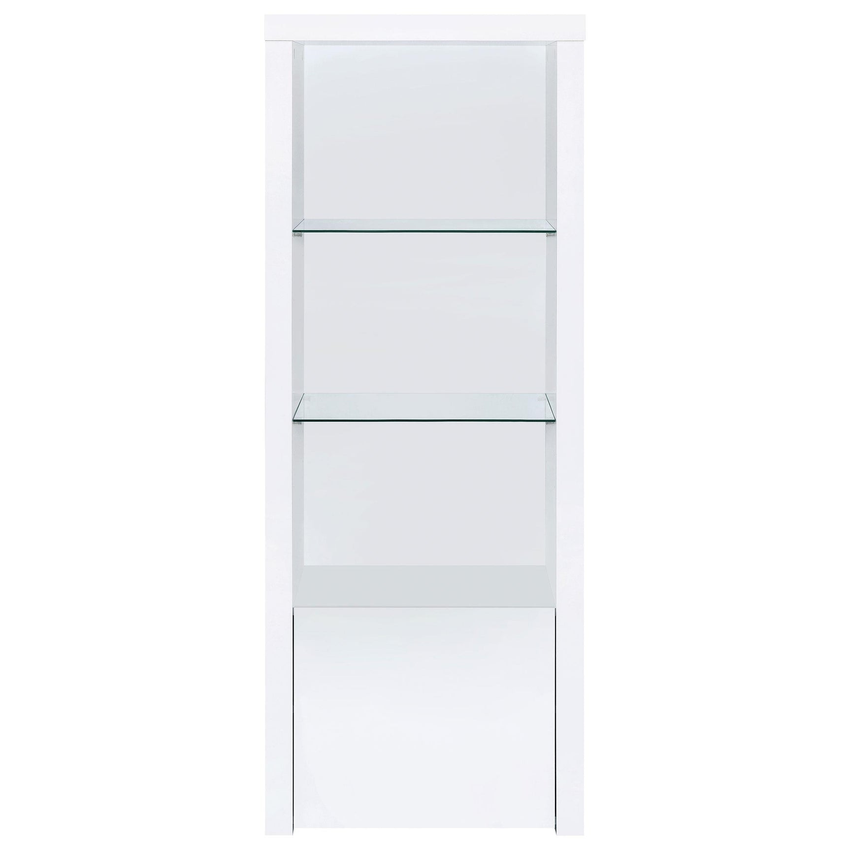 Jude 3-piece entertainment center with 71 inch TV stand white high gloss side view