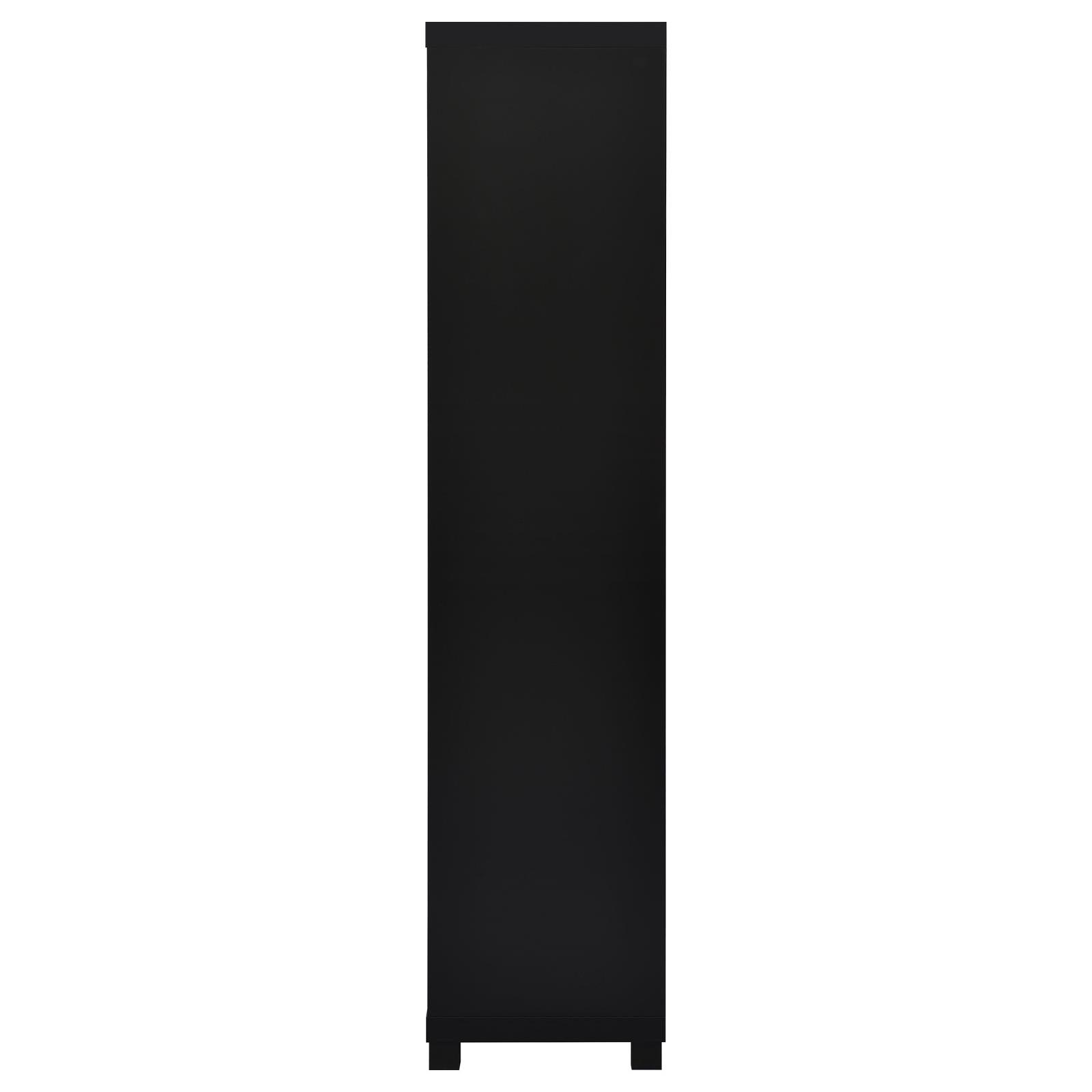 Jupiter 3-Shelf Media Tower Bookcase With Storage Cabinet Black 707756 - Ella Furniture