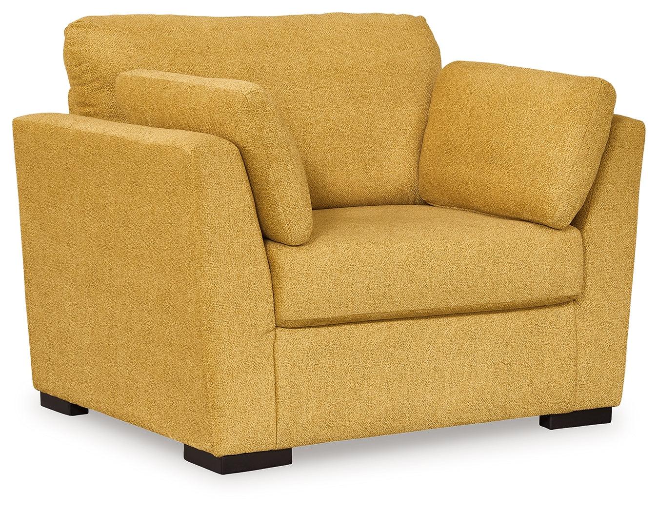 Close-up of Keerwick oversized chair chenille fabric texture